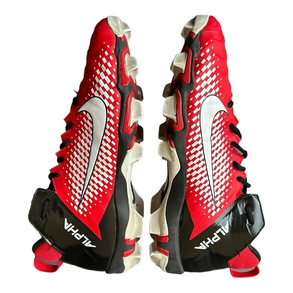 Nike Mens Alpha Menace 2 Shark AQ7653-001 Orange Football Cleats Shoes‎ Size 12